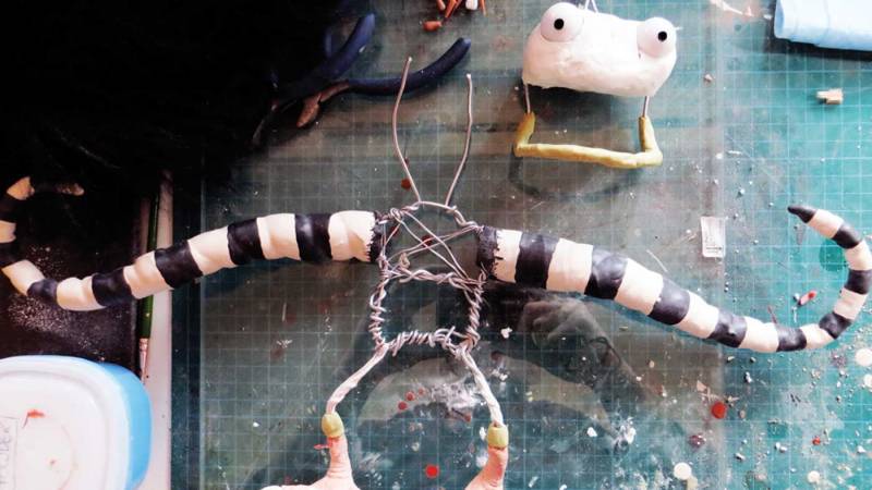 Puppet in process of construction.