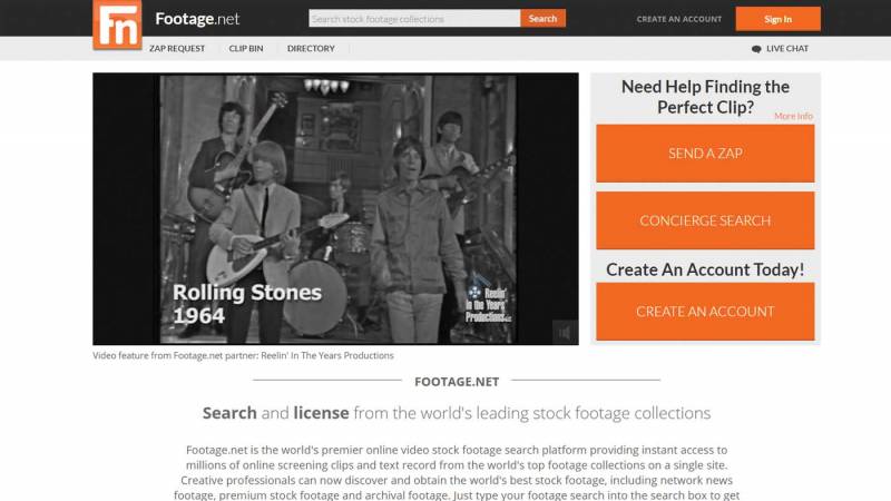 footage.net website