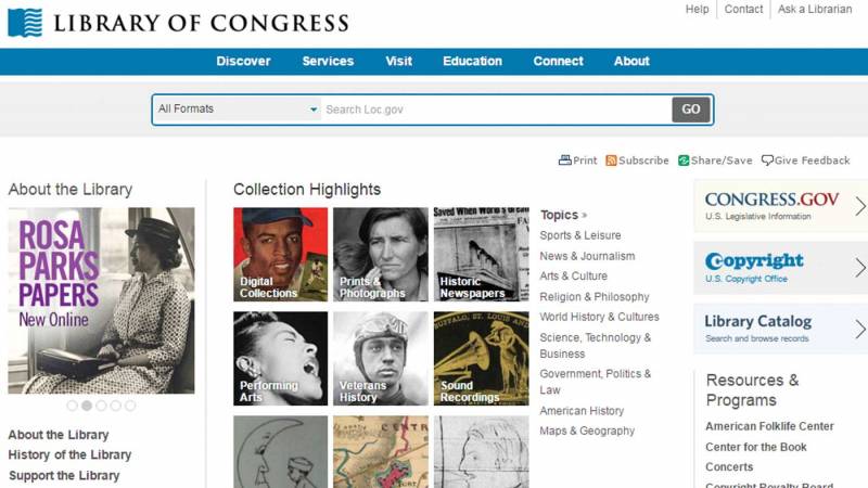 Library of Congress website