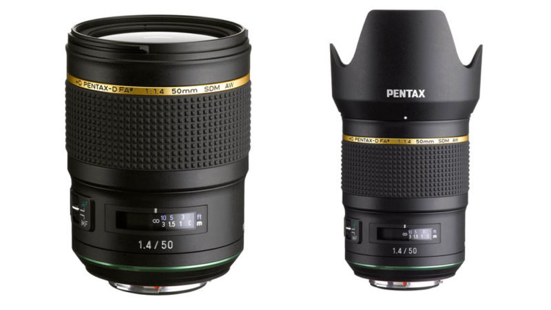 Two images of Pentax's 50mm f/1.4 SDM AW