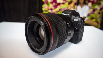 Canon Hits the Ground Running with First Full-frame Mirrorless Offering: The Canon EOS R Canon EOS R on a white table