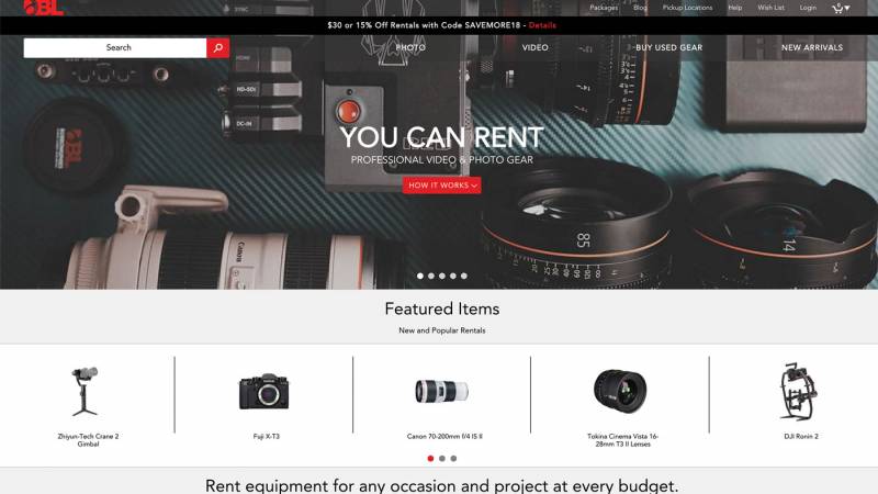 For bigger purchases, such as a new camera body or cinema lense, consider trying it before you buy.