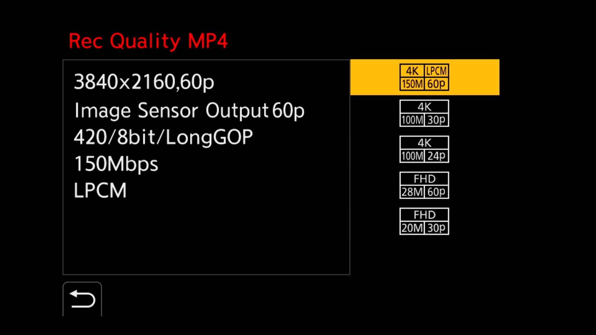 Pansonic Lumix S1 review - menu
