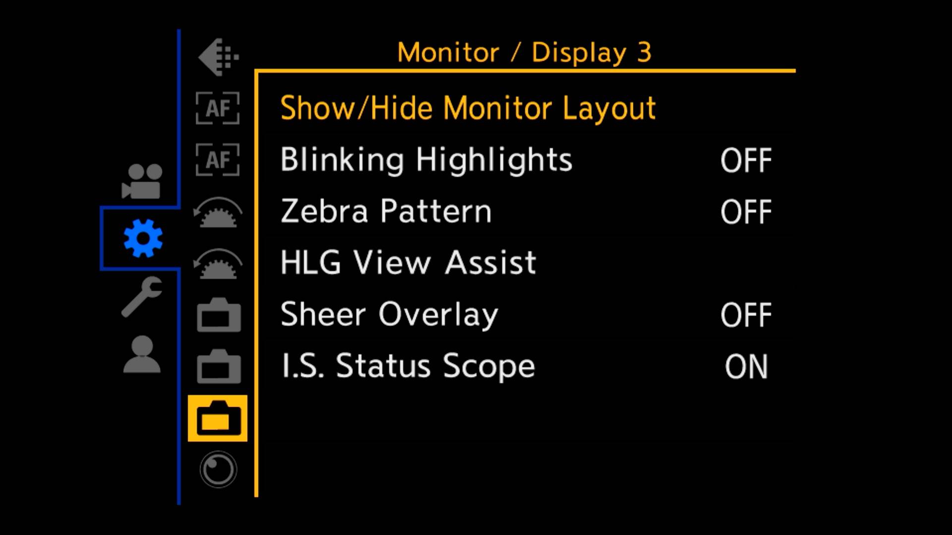 Pansonic Lumix S1 review - detail of menu