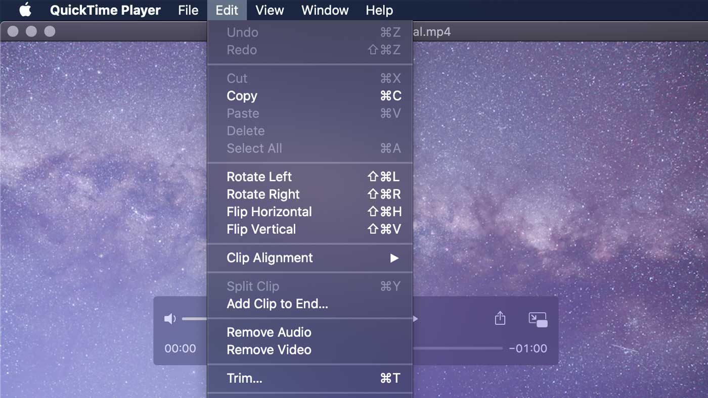 rotate a video on quicktime player for mac
