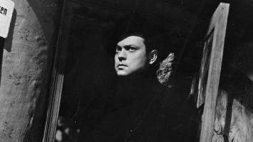 Orson Welles at a canted angle in The Third Man