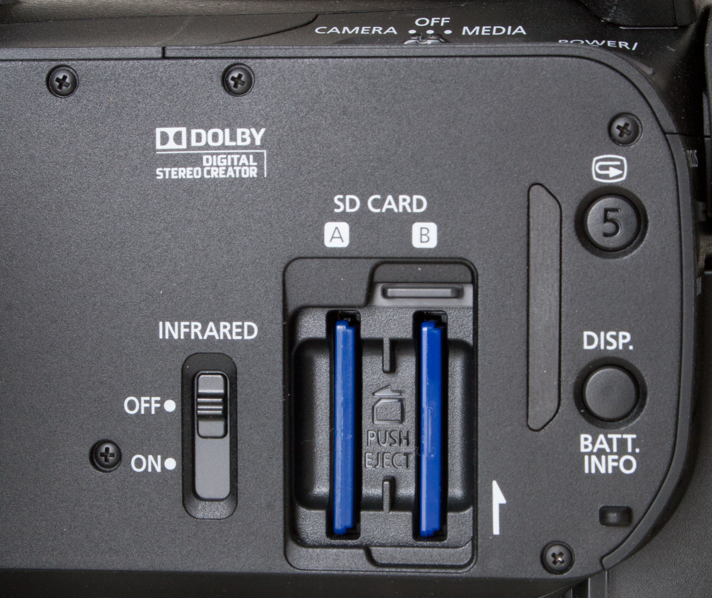 Dual SD Card Slots and Infrared Switch