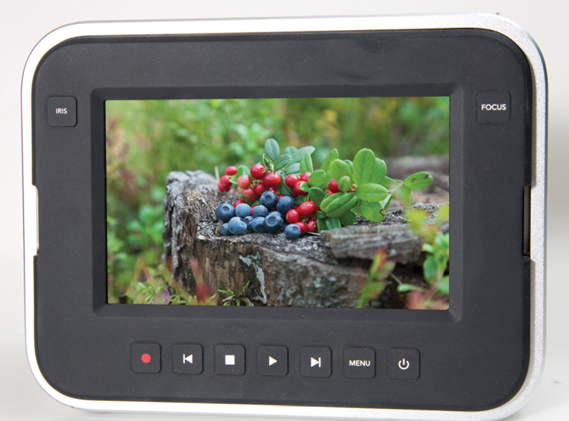 The Blackmagic Production Camera 4K's touch-sensitive screen