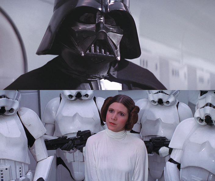 Darth Vader and Princess Leia