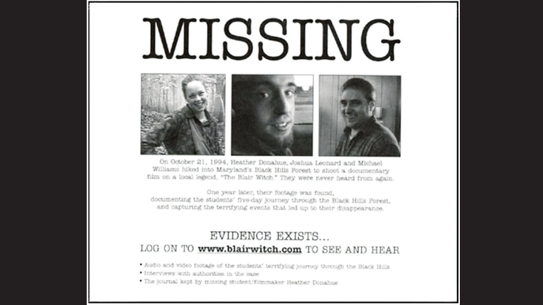 Missing poster from Blair Witch Project