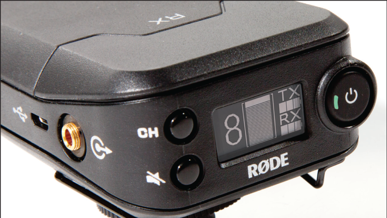 RÃ¸delink Filmmaker LCD displaying system battery life