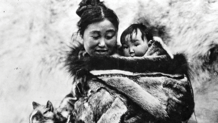 Mother and child scene from Nanook of the North