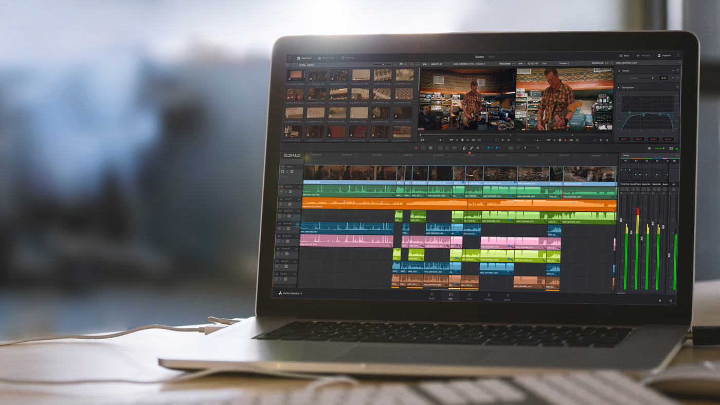 davinci resolve audio editing