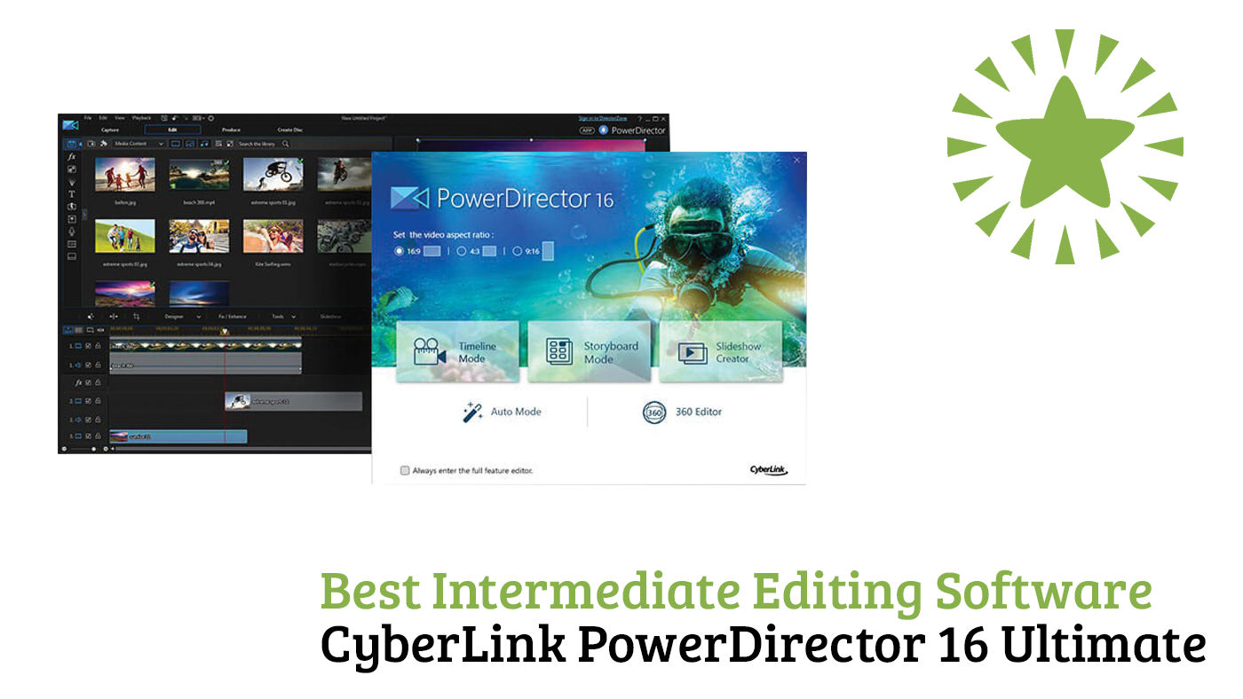 Best Intermediate Editing Software CyberLink PowerDirector 16 Ultimate