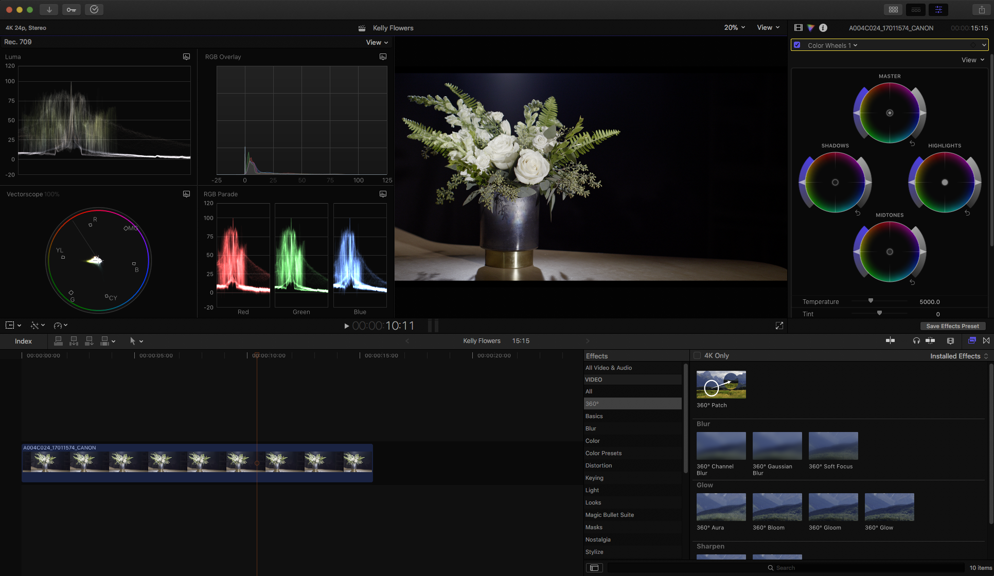 Review Final Cut Pro X 10 4 Brings 360 Support Better Color Control 